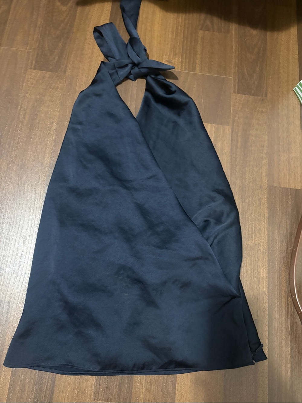 Wilfred One-Shoulder Navy Halter Dress